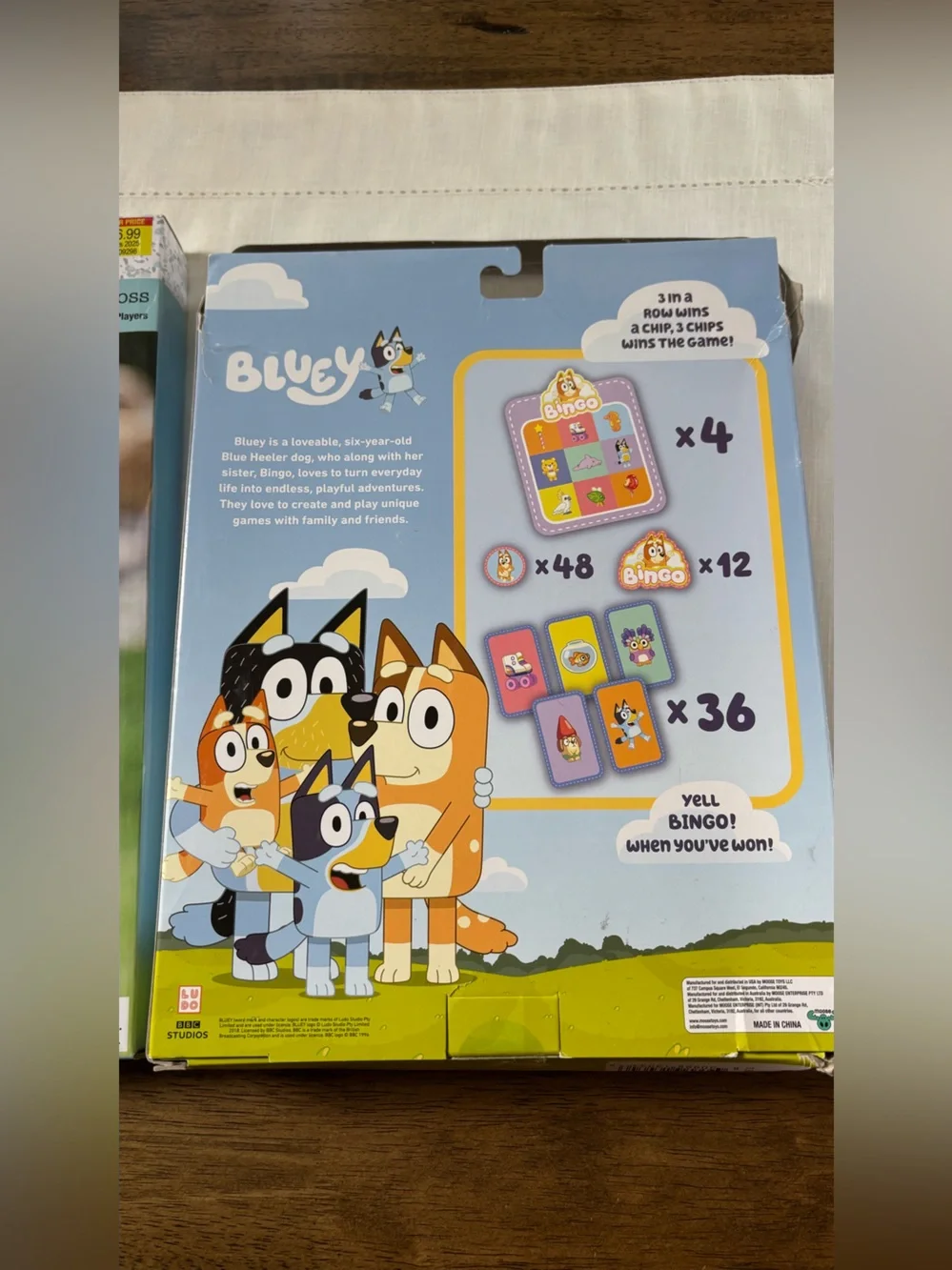 Bluey’s Bingo Kids Game & Hook and Ring Toss Game